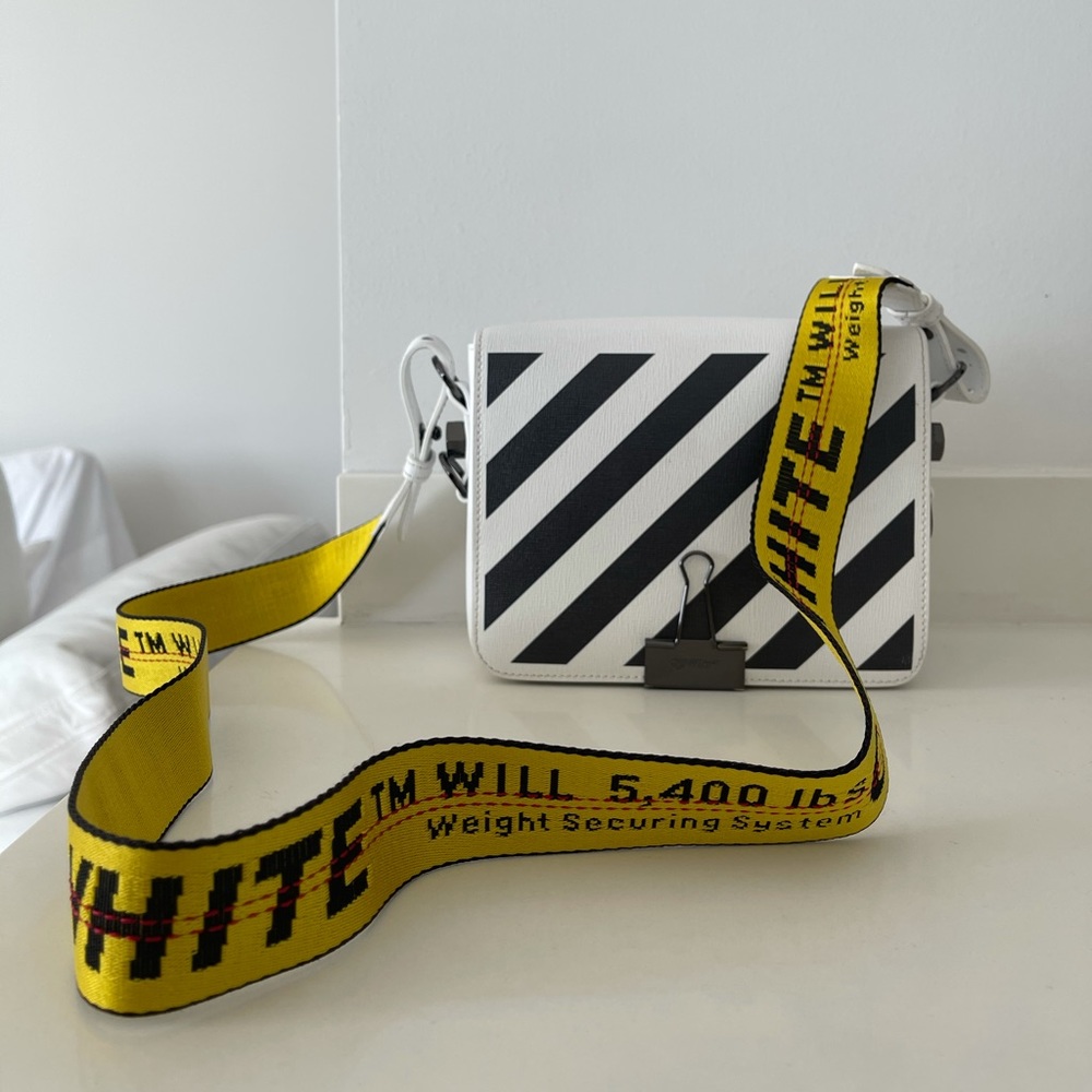 Off-White Striped Logo Crossbody Bag